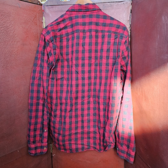 Red Black Plaid Abercrombie & Fitch Shirt Size XL - Picture 3 of 3